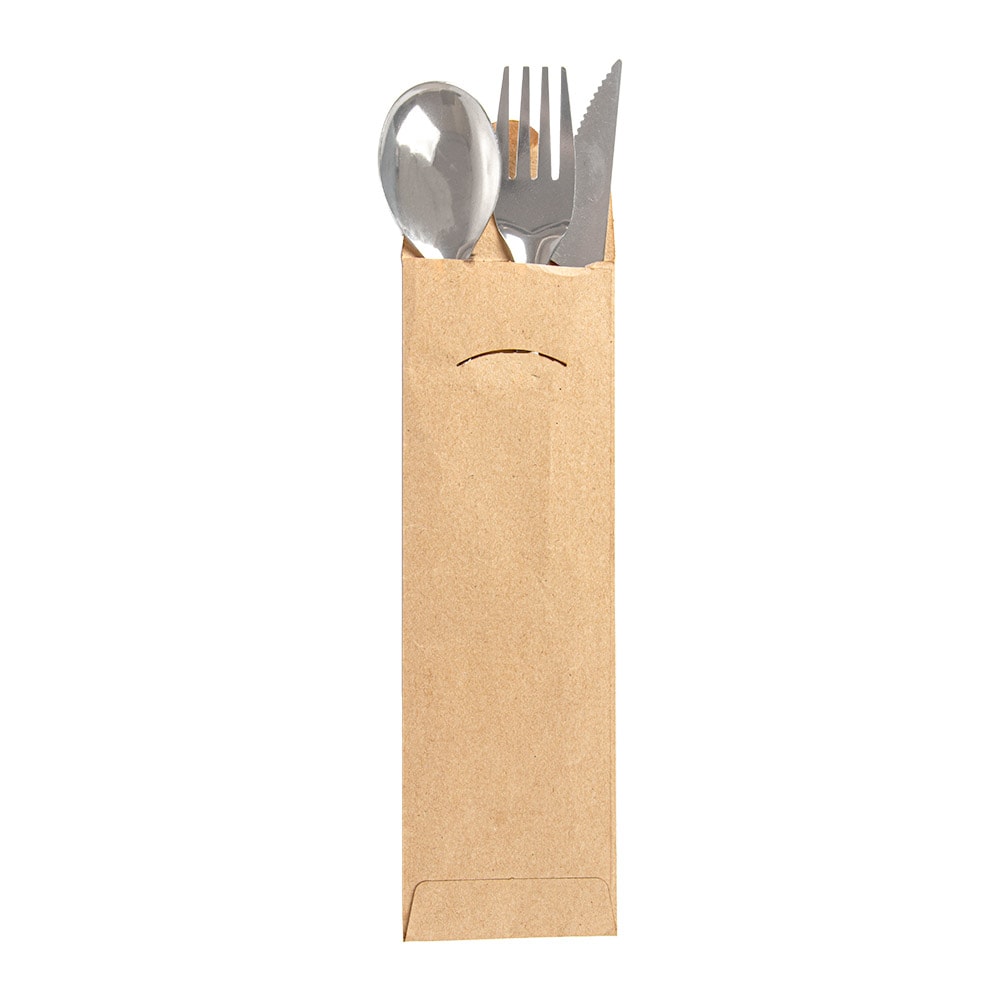 Garcia de Pou 100 Unités - Set Fourchette, Couteau, Cuillère 18 Cm Argente Inox