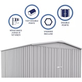 thumbnail of Abrigo Fraser 10,9 m² (3,10x3,76x2,06) – Metal Galvanizado – Montagem por Clipe – Resistente a Raios UV – Estrutura Reforçada