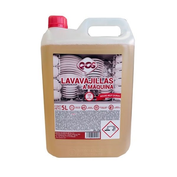 Lavavajillas para máquina. Aguas muy duras. Garrafa 5L