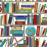 thumbnail of Geschenkpapier Bücher Motiv 70cm x 2m Rolle Buchmotiv Geschenk Papier Geburtstag Jubiläum Weihnachten Geschenkpapierrolle Farbiges Packpapier Bunt