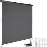 thumbnail of tectake Estor vertical ELOISE con 2 soportes de pared - 180 x 250 cm gris oscuro