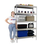 thumbnail of PROREGAL Schwerlastregal WOOD BEAST FIVE | HxBxT 200x240x90cm | 5 Ebenen | Fachlast 400kg | Verzinkt | Werkstattregal Lagerregal Gargenregal