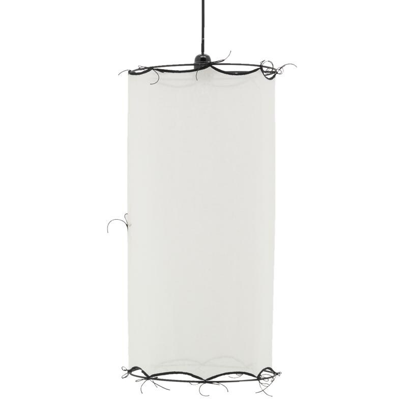 Aubry Gaspard - Abat-jour en coton blanc - Ø 30 H 60 cm