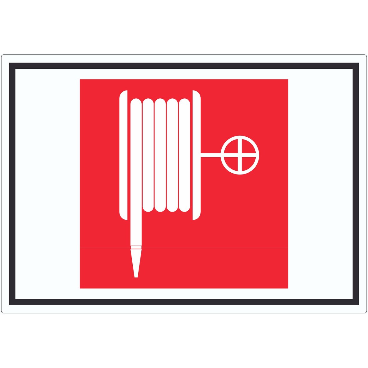 Feuerlöschschlauch Symbol Aufkleber A0 (841x1189mm)