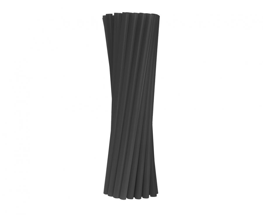 250 Mehrweg Plastik Shake Trinkhalme / Strohhalme schwarz 24 cm Ø 9 mm