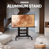 thumbnail of ONKRON Mobiler TV Ständer für 40-80 Zoll, bis 55 kg, höhenverstellbar, max. 700x400 VESA, mit Rollen, Schwarz TS2771-B