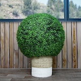 thumbnail of Arbusto artificiale HWC-L77, pianta decorativa a palla scatola albero palla pianta artificiale buxus, esterno Ø 55cm ~ verde