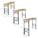 thumbnail of CHEFGASTRO Bierzelttisch höhenverstellbar & klappbar | mit Schirmhalterung | HxBxT 90-116x170x50cm | lackiertes Holz | Stehtisch Biertisch