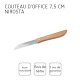 thumbnail of Couteau d'office manche en bois lame de 7,5 cm Nirosta Country