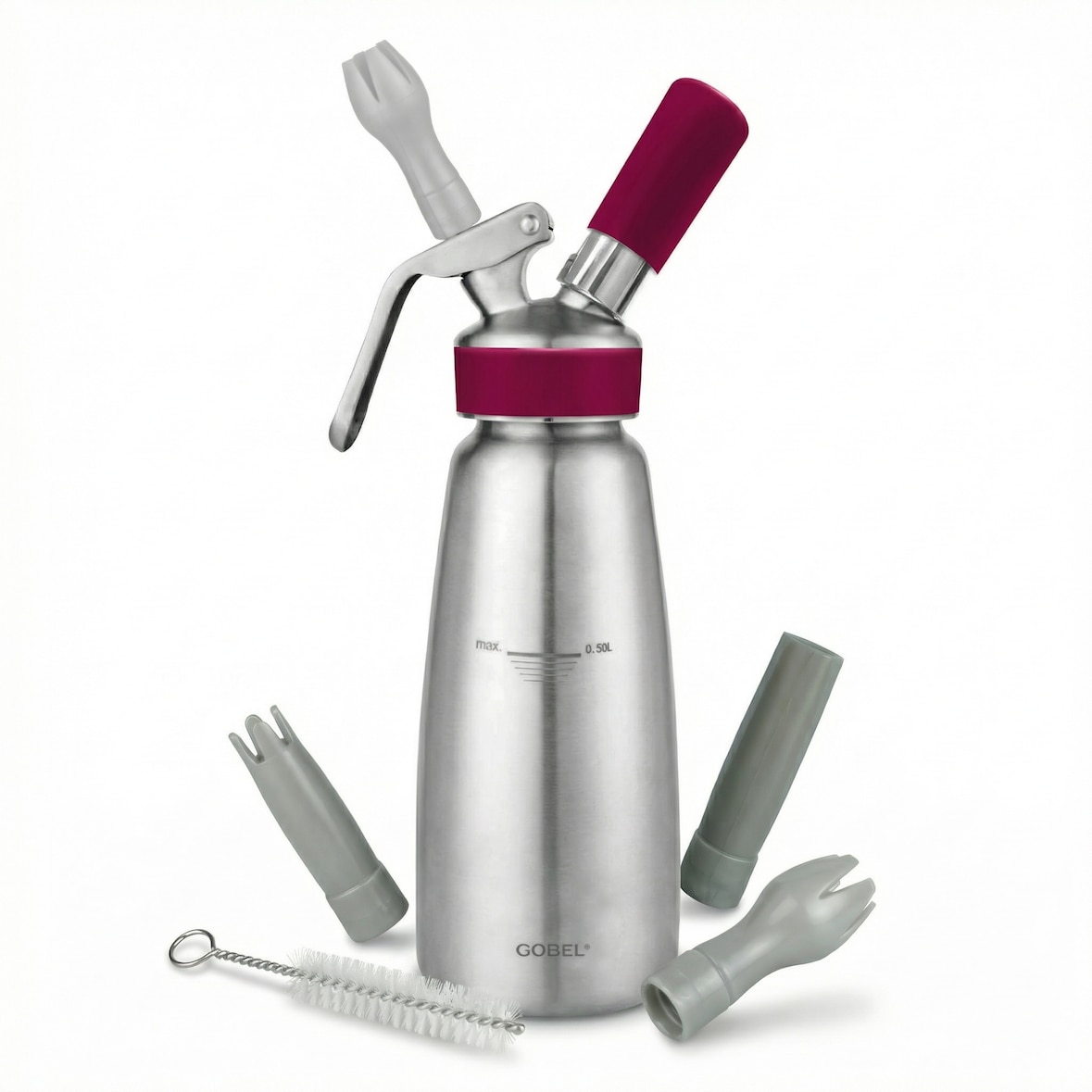 GOBEL - Sifón profesional GOBEL NF - Acero inoxidable - 0,5 L - GL337