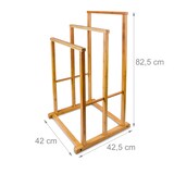 thumbnail of Relaxdays Handtuchständer, treppenförmig, HxBxT:82,5x42x42,5cm, 3 Stangen, Standhandtuchhalter, Badaccessoire, natur