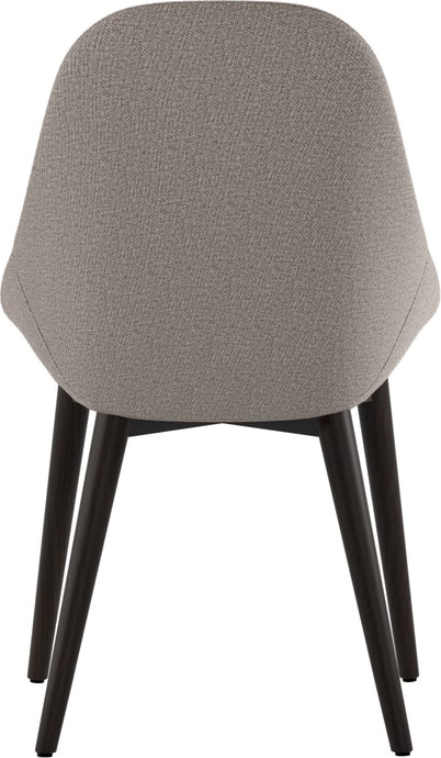 Astrid Esszimmerstuhl mit Gestell aus massivem Walnussholz und hellbraunem Polstersitz – modernes und elegantes Design