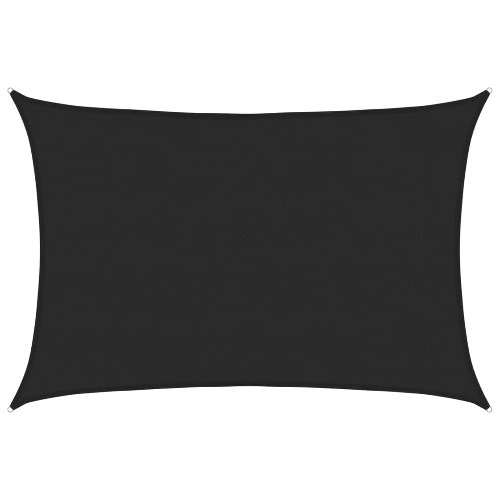 Voile d'ombrage 160 g/m² Noir 5x6 m PEHD Modèle Atlas Terrasse