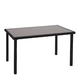thumbnail of Mesa de poly rattan HWC-G19, mesa de jardín mesa de balcón, 120x75cm ~ negro