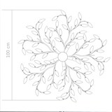 thumbnail of vidaXL Deckenleuchte mit Acrylglas-Blätter für 5 x E14-Lampen Grün