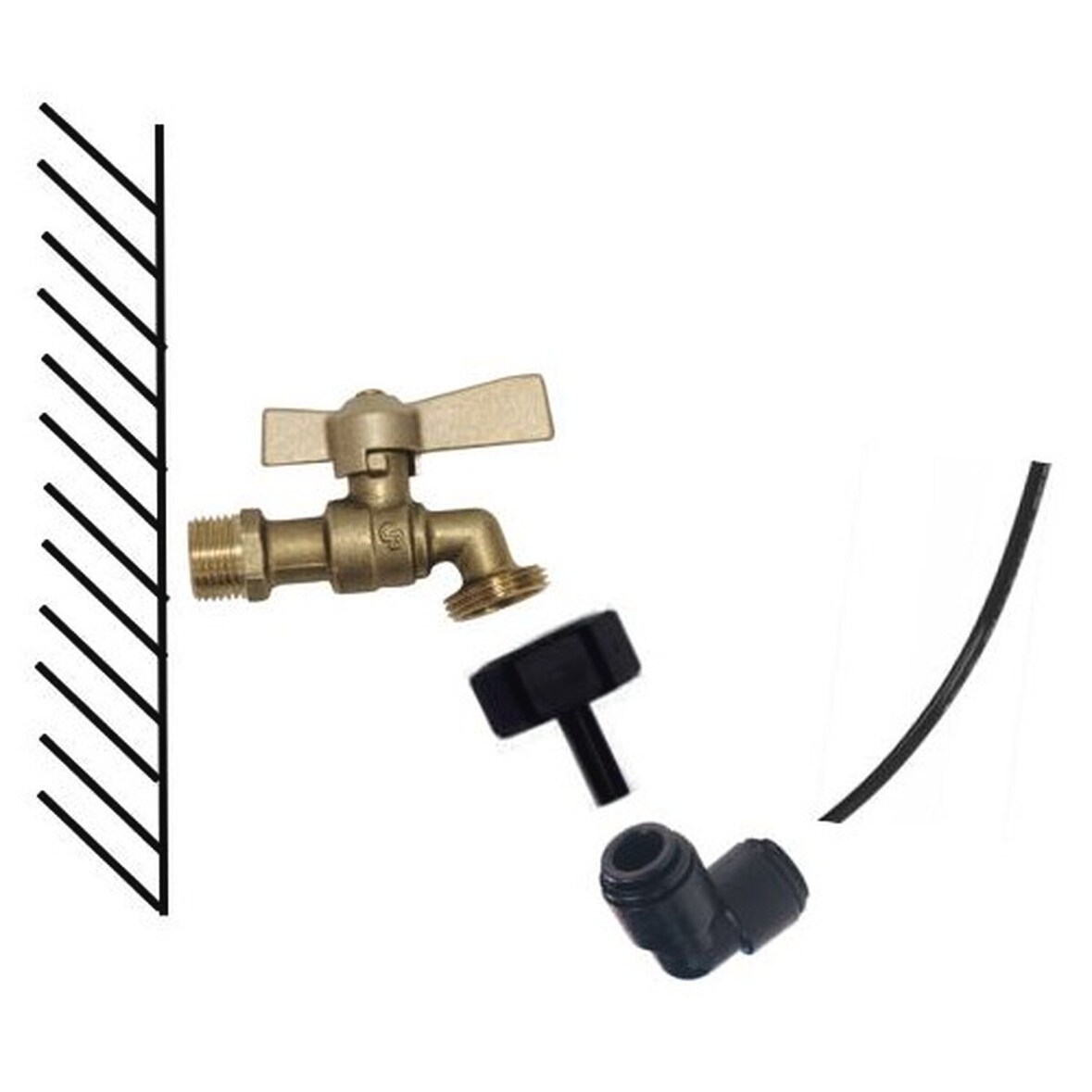 Kit d'installation pour fontaine réseau - tuyau polyéthylène 8mm