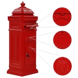 thumbnail of Helloshop26 - Buzón vintage de aluminio inoxidable color rojo 02_0041556