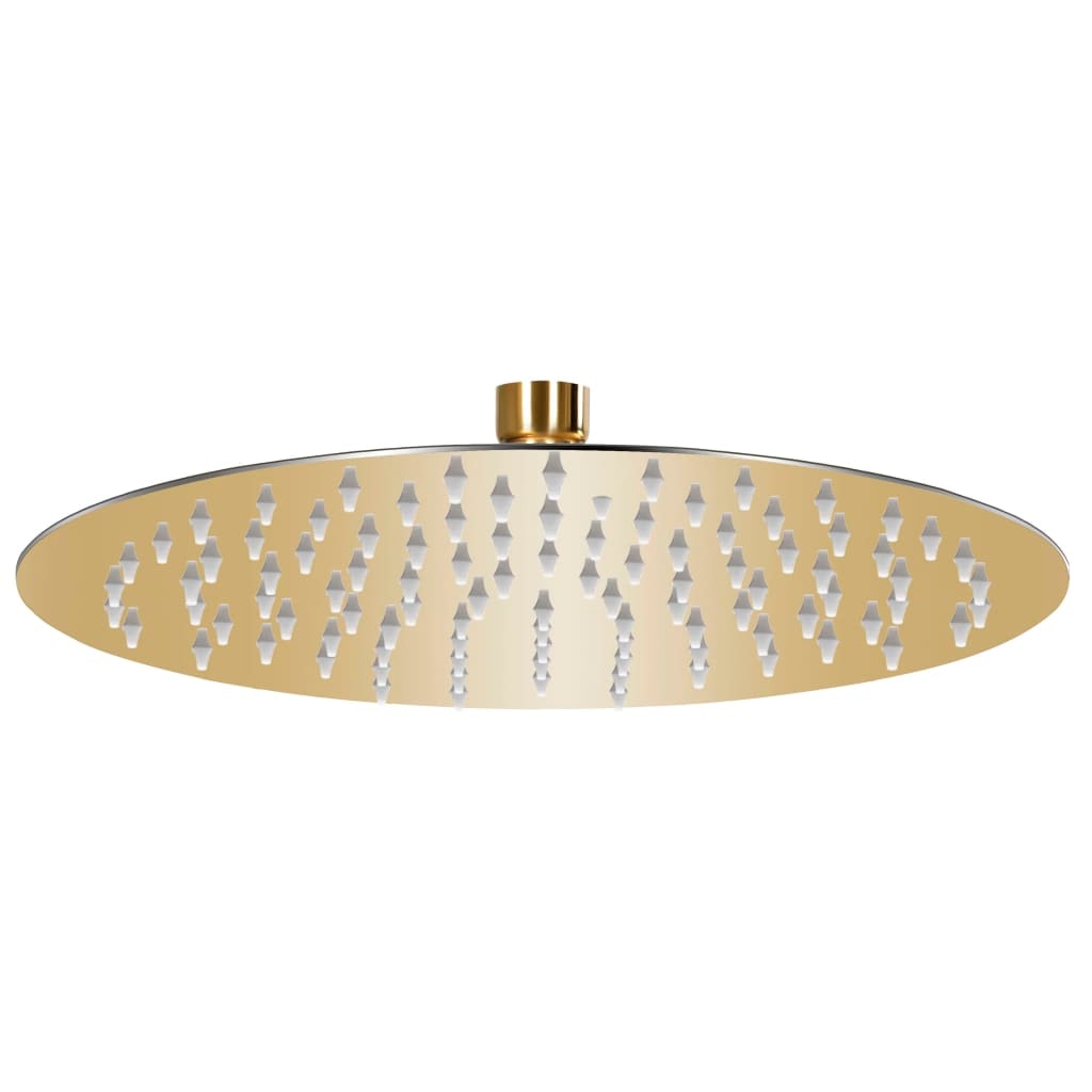 Helloshop26 - Soffione doccia a pioggia soffione doccia a spruzzo doccetta accessorio da bagno acciaio inox 25 cm rotondo oro 02_0002086