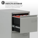 thumbnail of BISLEY Light Hängeregistraturschrank mit Schloss aus Metall in schwarz, 3 Schubladen, einbahnig - Hängeregisterschrank abschließbar, Hängeregistratur