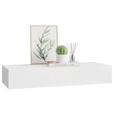 thumbnail of vidaXL Wandregal mit Schublade Weiß 60x23,5x10 cm MDF