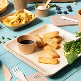 thumbnail of BIOZOYG 25 Stück Einwegteller 25x25cm Palmblatt-Teller, quadratisch, biologisch abbaubar, umweltfreundlich, kompostierbar, Wegwerfteller