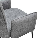 thumbnail of SVITA ALBA 2er Set Esszimmerstühle Armlehnstuhl Polsterstuhl Stoffbezug Grau