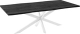 thumbnail of Esstisch Baumkante Holz-Optik Grau 220 x 100 Spider-Gestell weiß JOSY