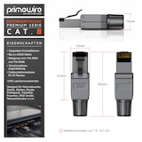 thumbnail of Primewire 1x Netzwerk-Adapter RJ-45 (Ethernet) zu Netzwerkkabel, Netzwerkstecker RJ45 CAT 8 - Gigabit Ethernet LAN Kabel - 40 Gbit/s, schwarz