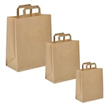 thumbnail of Sacos de papel kraft com asa plana, 28+17x29cm - Caixa com 250 unidades