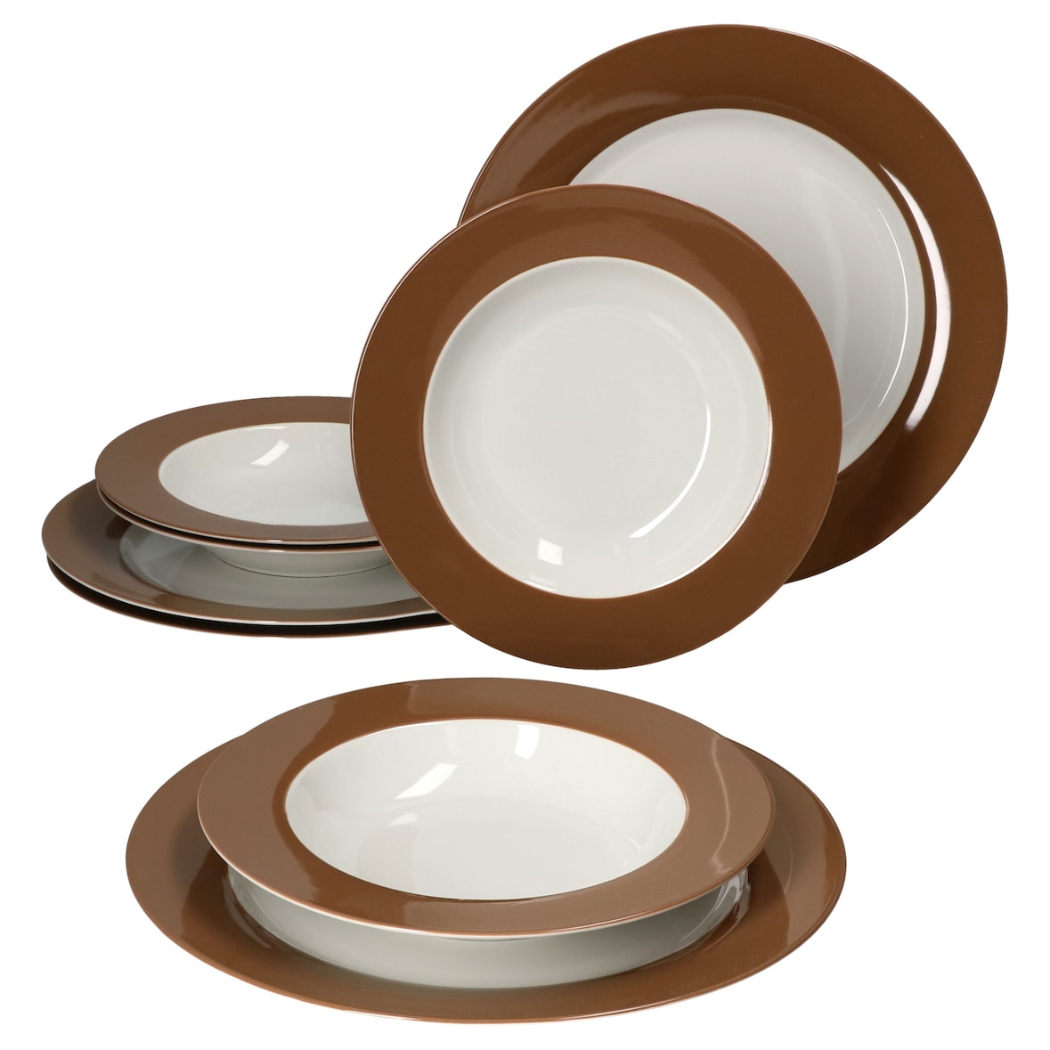 8tlg. Tafelservice Nougat Doppio für 4 Personen - 4 x 545777 + 4 x 545760