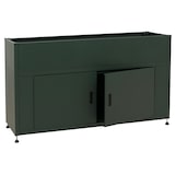 thumbnail of HWC-O85, floreira com canteiro elevado em metal, espaço de arrumação, metal 47kg 91x161x51cm ~ verde