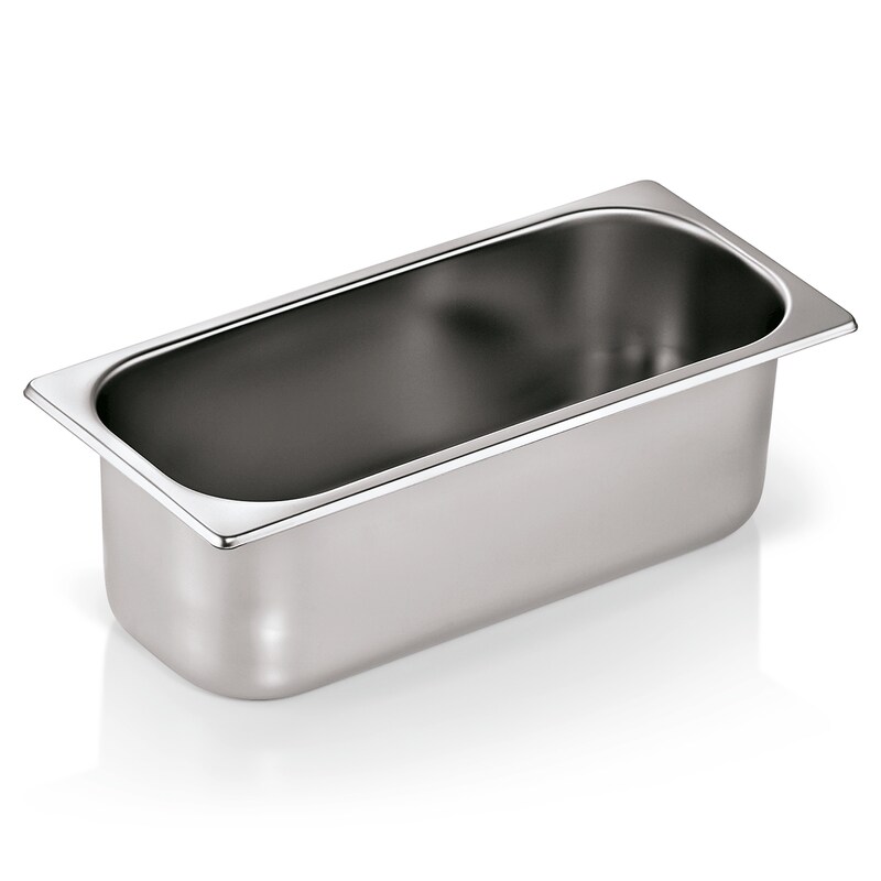 4x Eisbehälter 36 x 16,5 x 12 cm Chromnickelstahl, Polycarbonat