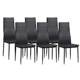 thumbnail of Albatros Esszimmerstühle MILANO 6er Set, Schwarz - Polsterstuhl mit Kunstleder-Bezug, Modernes Stilvolles Design am Esstisch - Küchenstuhl Stuhl