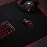 thumbnail of Titanwolf Gaming Mauspad, XXXL Speed Mousepad 1200 x 600 mm, Geschwindigkeit & Präzision, Symbol Red