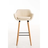 thumbnail of Conjunto de 2 bancos de bar em pele Grant creme