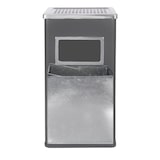 thumbnail of 2 in 1 Standaschenbecher mit Mülleimer, Stahl, 61cm, 45L, entnehmbarer Aschenbecher, Inneneimer, Ascher, eckig (Schwarz Eckig)