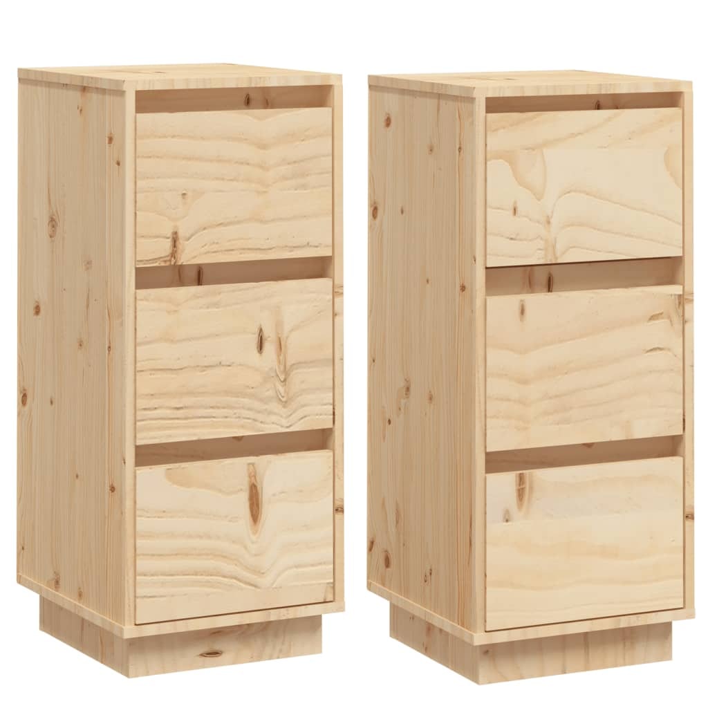 Helloshop26 - Buffet Sideboard Kommode Kleiderschrank Aufbewahrungsmöbel Organizer für Küche Wohnzimmer Lounge 2er-Set 32 x 34 x 75 02_0036636