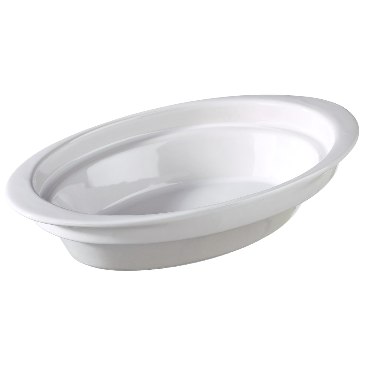 METRO PROFESSIONAL Plat à four ovale, grès, 24 x 14 x 5.5 cm, blanc, 3 unités