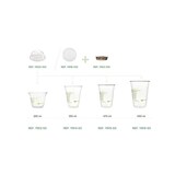 thumbnail of MONOUSO - Bio PLA Domdeckel mit Loch Green Stripe® für Becher Ø9,6cm (1.000 Stück)