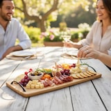 thumbnail of Tabla de Servir y Picar COSHANO, de Bambú con asa, Plato de Aperitivos para Charcutería