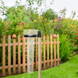 thumbnail of Relaxdays Regenmesser 2er Set, mit Stab, Niederschlagsmesser Garten, Skala 35mm/m², Kunststoff & Holz, natur/transparent