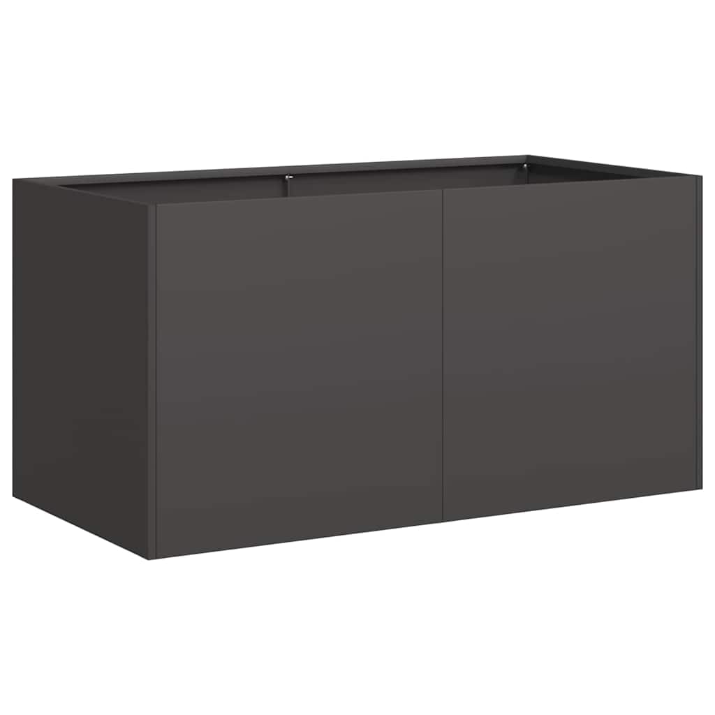 vidaXL Pflanzkübel Schwarz 80x40x40 cm Kaltgewalzter Stahl