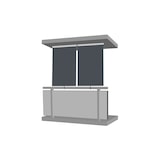 thumbnail of Sichtschutzrollo Außenrollo Terrasse Balkon Outdoor Rollo Blickschutz Rollo Sonnenschutz Fensterrollo Verdunklungsrollo Jalousie 170x230cm Jet-Line
