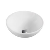 thumbnail of Lavabo Sobre Encimera Cerámico Blanco Mate | Lavamanos Baño para Encimera Ovalado | 40cm de Diámetro | Blanco Mate