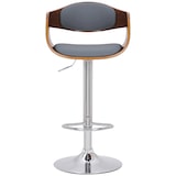 thumbnail of Conjunto de 2 bancos de bar Kingston em imitação de pele walnuss/grau