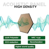 thumbnail of Pack 10 Panel Acústico de Pared Hexagonal Madera Natural - Turku 30x30x1cm