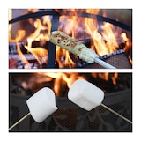 thumbnail of Relaxdays Feuerschale mit Funkenschutz, Garten & Terrasse, mit Schürhaken, Outdoor Feuerkorb, HxD: 60 x 60 cm, schwarz