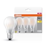 thumbnail of OSRAM Lampada LED Base Classic A 75 forma a goccia luce calda attacco E27 Filamento vetro smerigliato Confezione da 3 pezzi