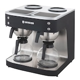 thumbnail of GastroHero Filterkaffeemaschine ECO 2x 2 Liter – Doppelte Glaskanne, Edelstahlgehäuse, Warmhalteplatten, ideal für Gastronomie & Büro