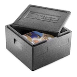 thumbnail of thermohauser EPP-thermobox Pizza zwart met deksel - 21,5 liter volume - 41 x 41 x 23,5 cm - pizzabox voor bezorgdienst